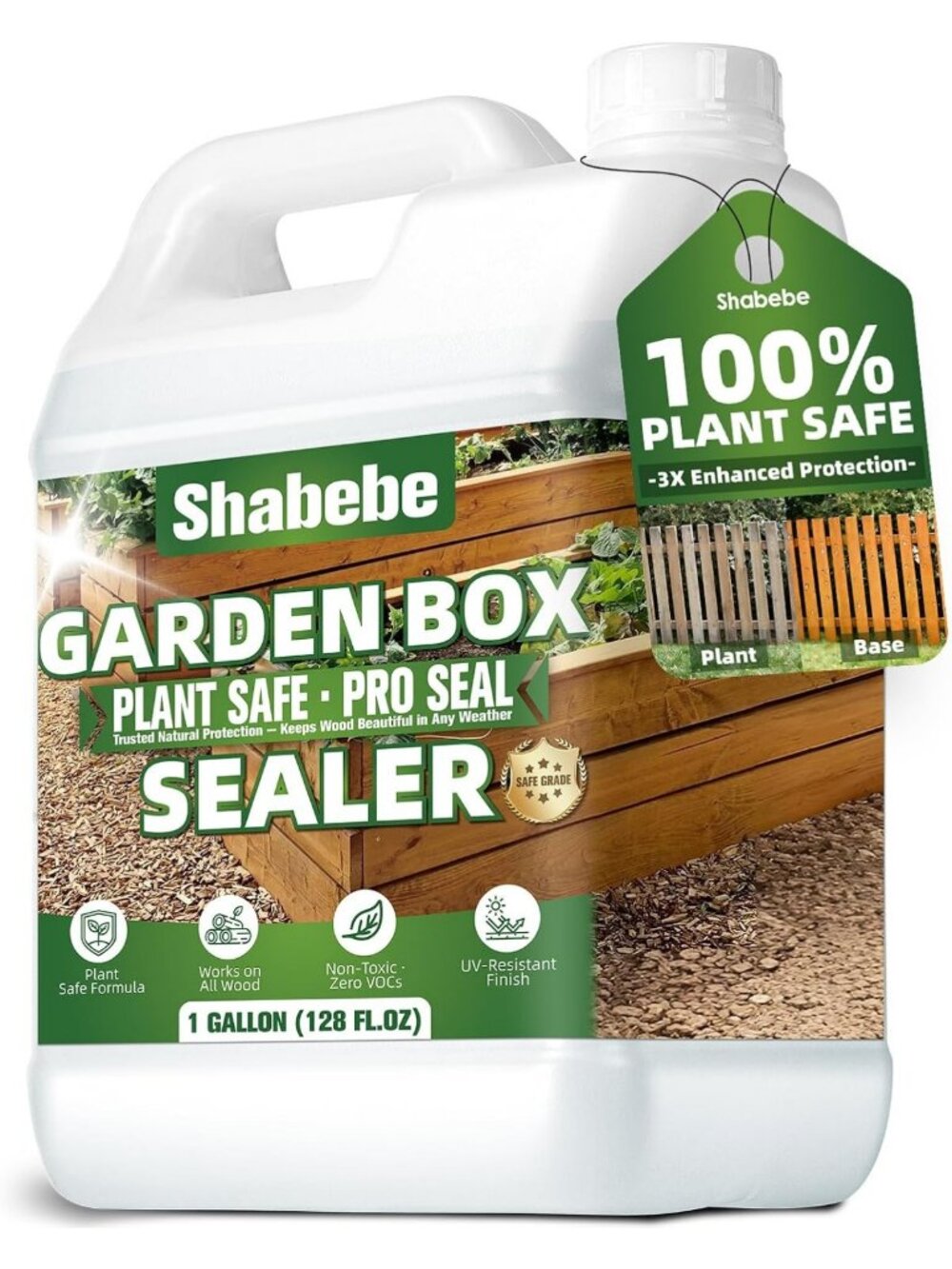 Pro Grade Plant-Based Wood Sealer for Garden Beds & Planters - Non-Toxic